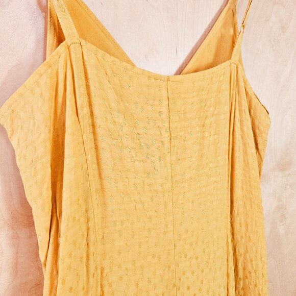& Other Stories Los Angeles Atelier gold polka dot midi slip dress - Picture 4 of 9